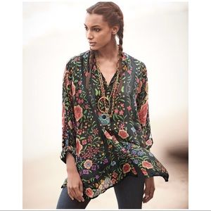 Johnny Was Emby Button Up Floral Print Blouse 1X